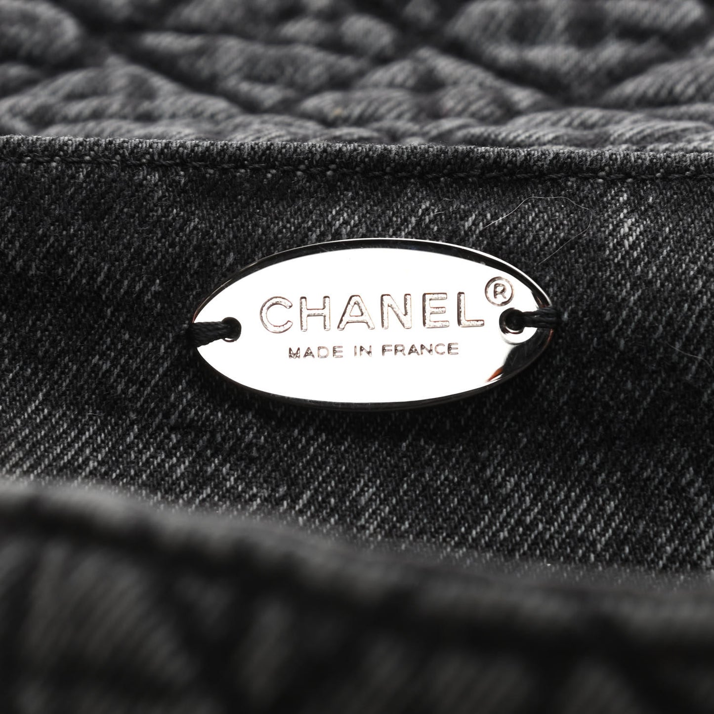 Denim Quilted Denimpression Flap Grey Black