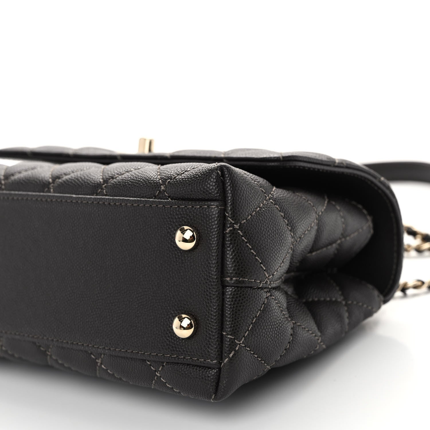 Chanel Caviar Quilted Mini Coco Chain Handle Flap Dark Brown 10 of 10