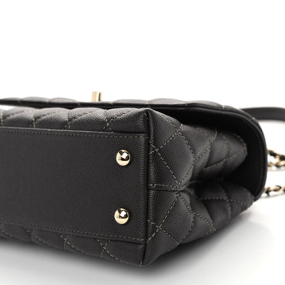 Chanel Caviar Quilted Mini Coco Chain Handle Flap Dark Brown 10 of 10