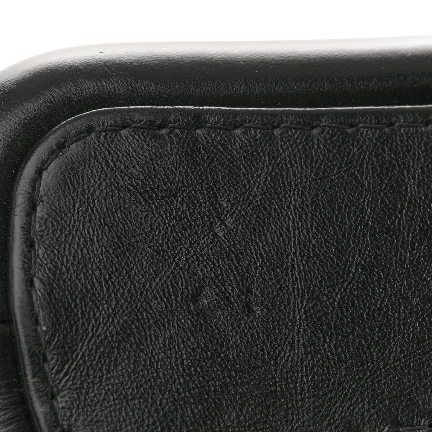 Aged Calfskin Quilted Small Gabrielle Hobo Black White
