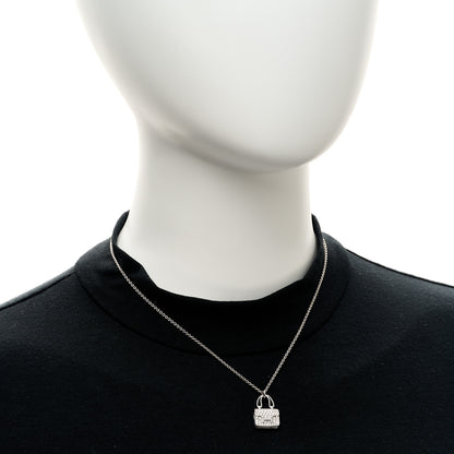 Hermes 18K White Gold Diamond Constance Amulettes Pendant Necklace 2 of 7