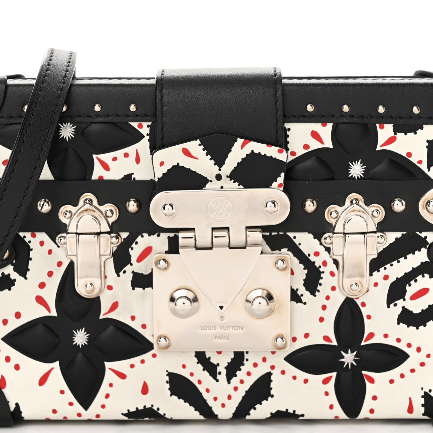 Calfskin Graphic Print Petite Malle