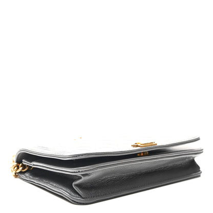 Chanel Caviar Quilted Boy Wallet On Chain WOC Grey 4 of 12