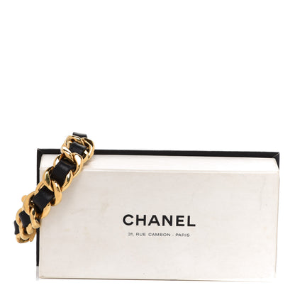 Chanel Lambskin Chain Bracelet Black Gold 5 of 5