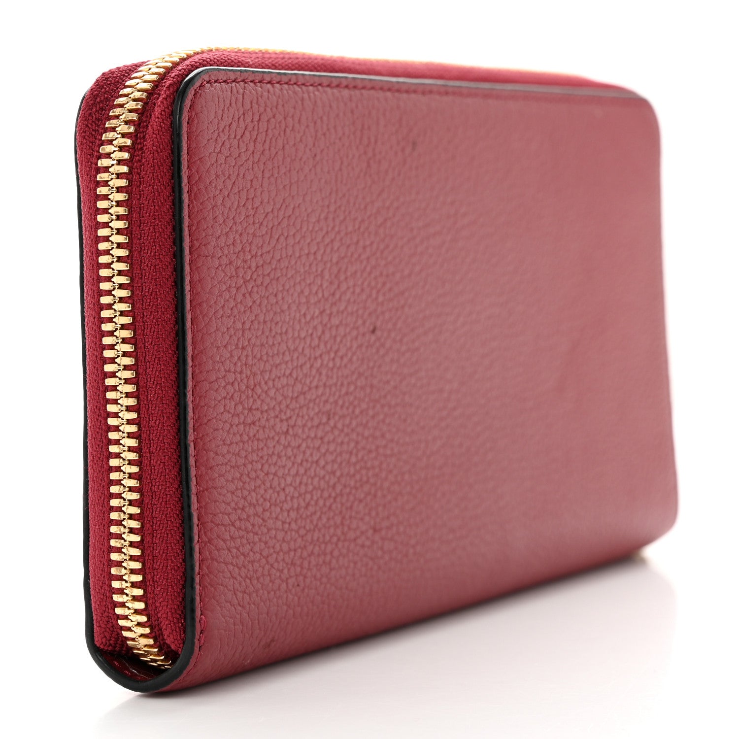 MCM Calfskin Fontanellas Park Avenue Milla Zip Around Wallet Burgundy 3 of 9