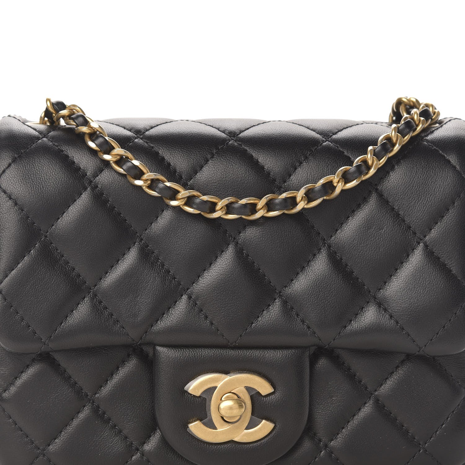 Chanel Lambskin Quilted Mini Pearl Crush Flap Black 11 of 12
