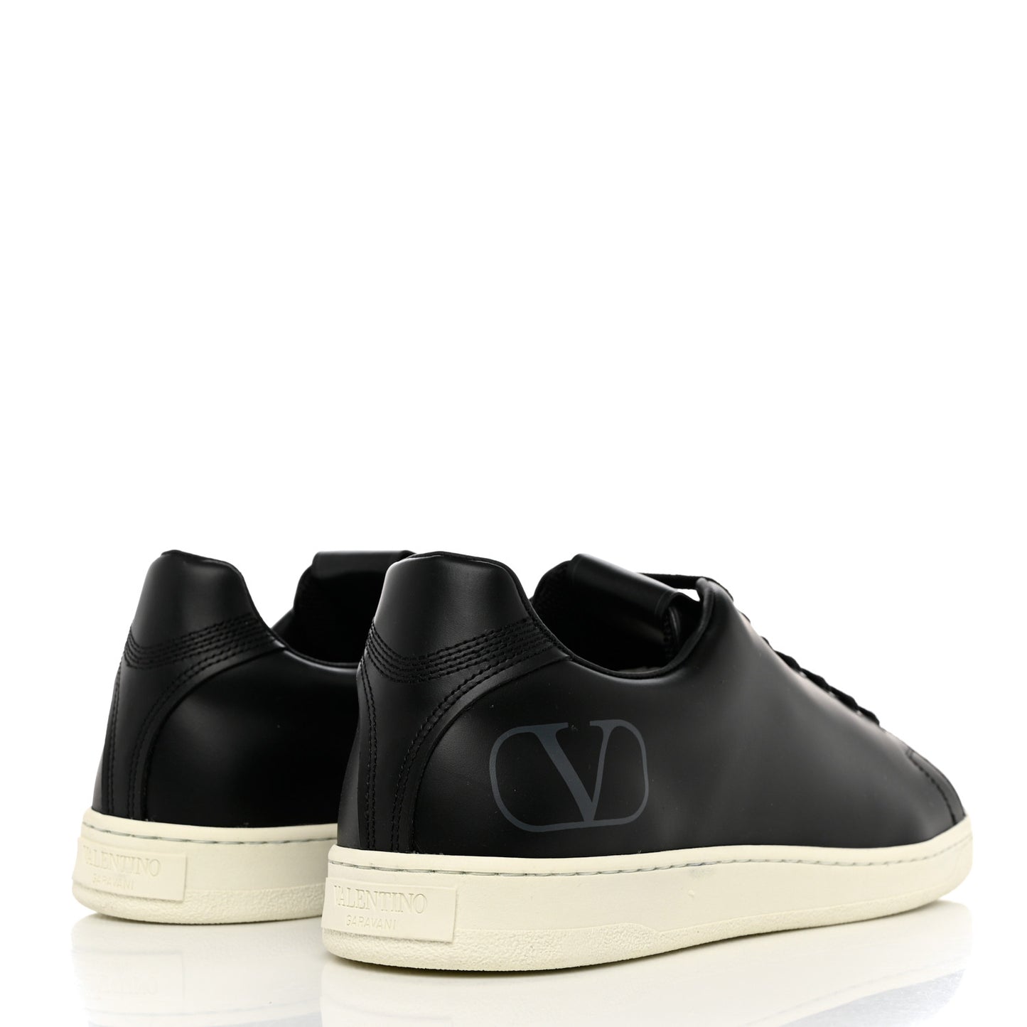 Calfskin Mens VLogo Sneakers 43 Black