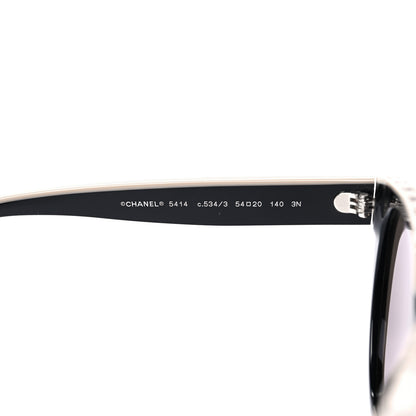 Chanel Acetate CC Butterfly Sunglasses 5414 Black Beige 6 of 6