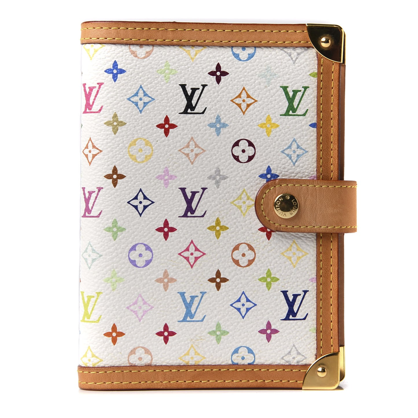 Monogram Multicolor Small Ring Agenda Cover White