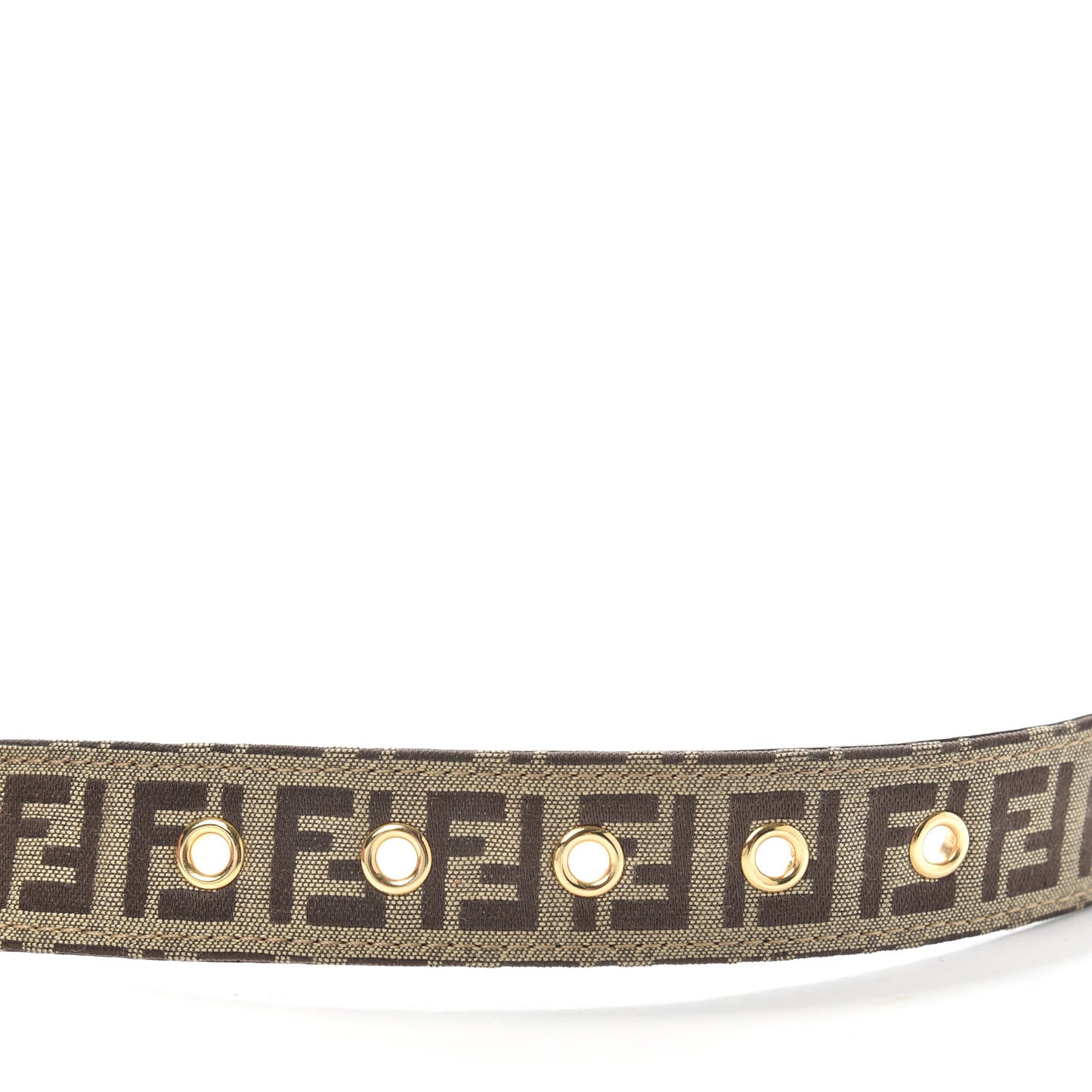 Fabric Calfskin FF Belt 80 32 Tobacco