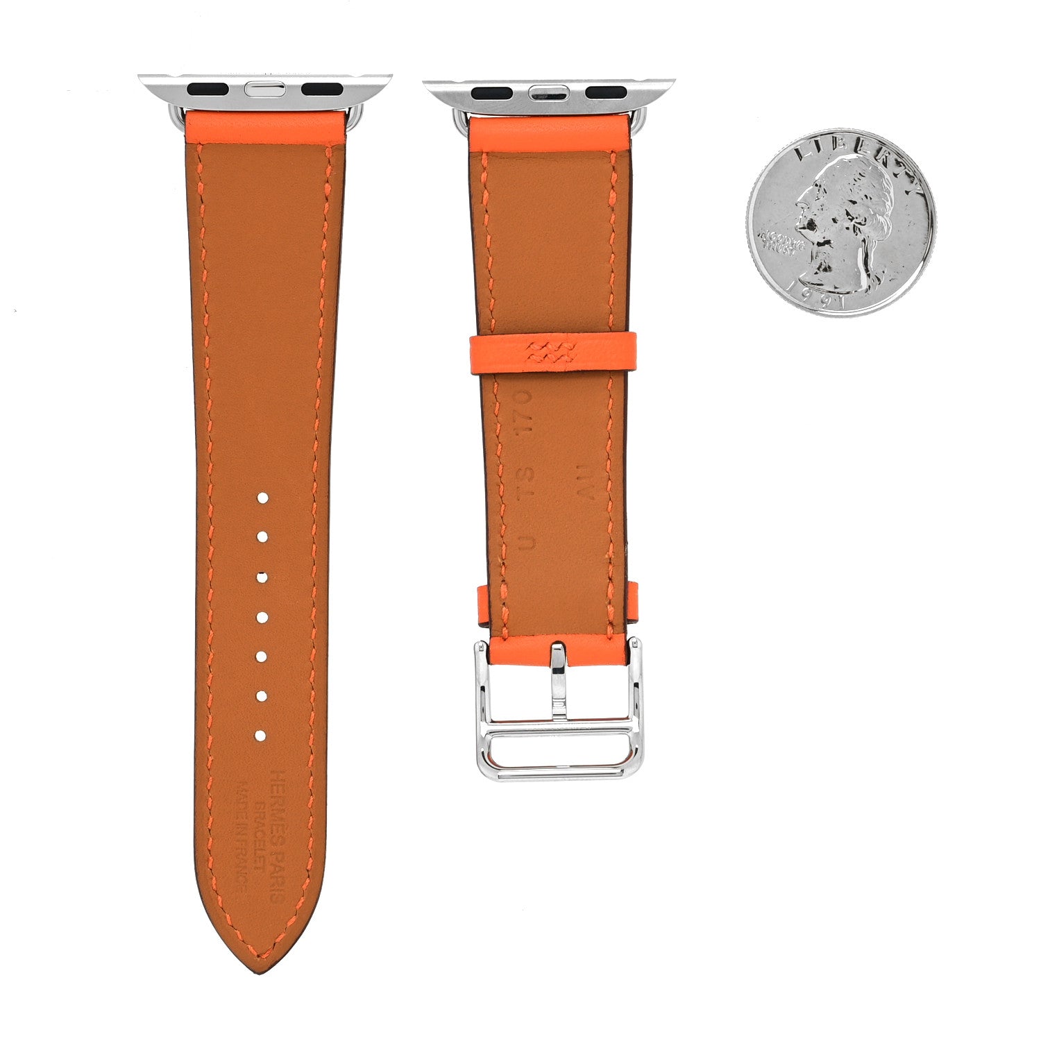 Hermes Swift 41mm Apple Watch Single Tour Band Orange 2 of 4