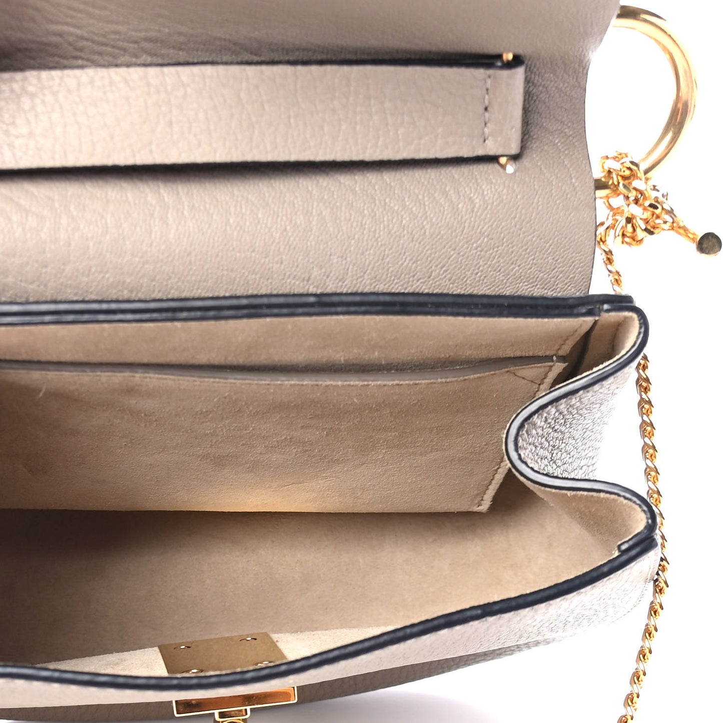 Grained Lambskin Mini Drew Shoulder Bag Motty Grey