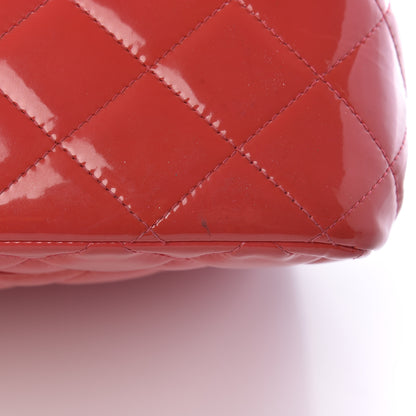 Chanel Patent Quilted Jumbo Double Flap Pink 19 of 24