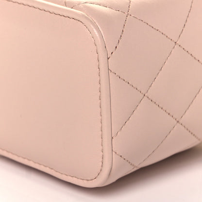Chanel Lambskin Quilted Pearl Crush Mini Vanity Case With Chain Light Beige 8 of 9