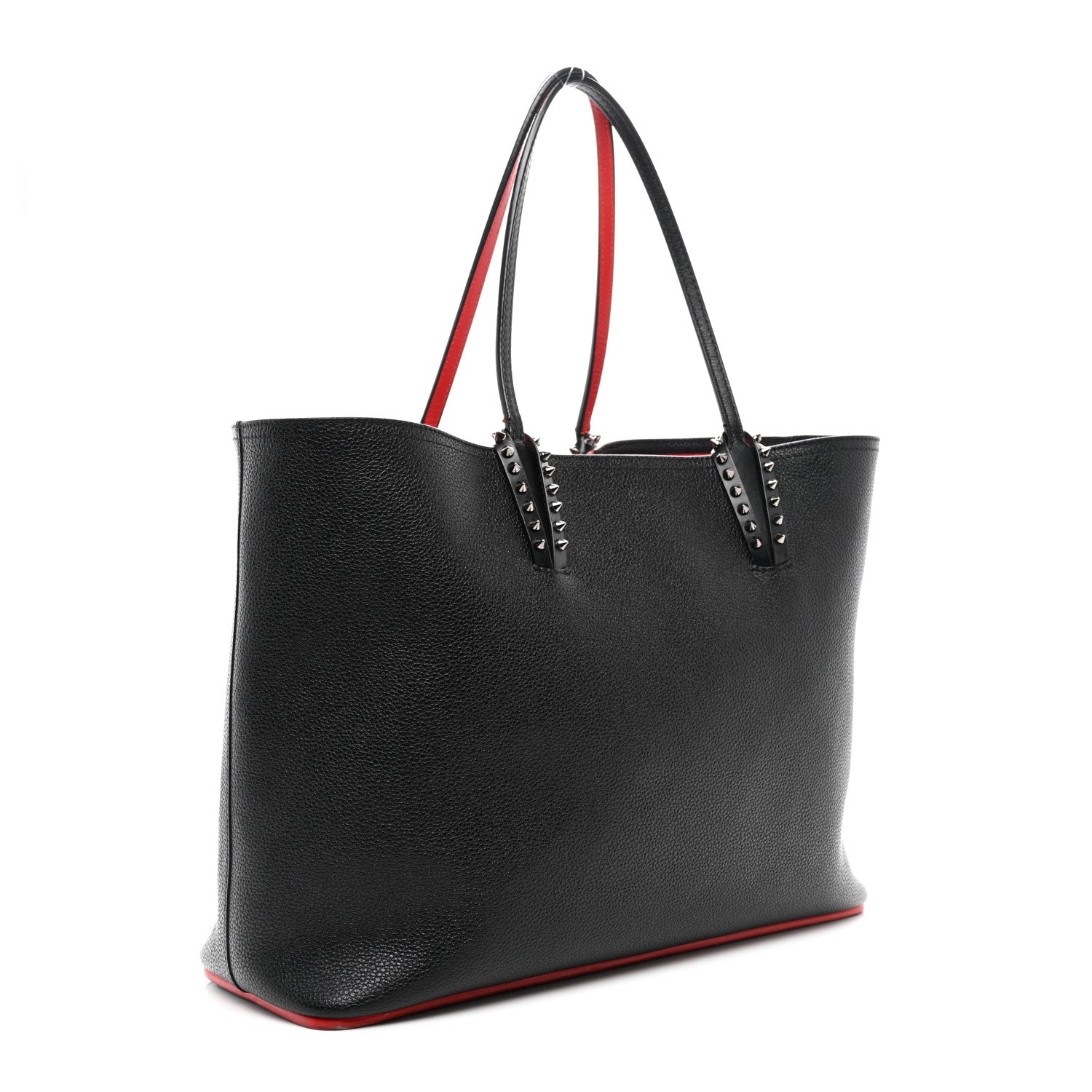 Christian Louboutin Calfskin Empire Spikes East West Cabata Tote Black 4 of 12