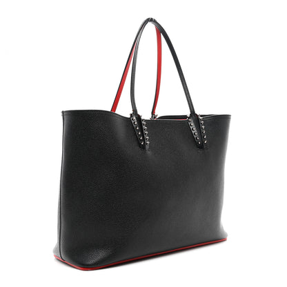 Christian Louboutin Calfskin Empire Spikes East West Cabata Tote Black 4 of 12