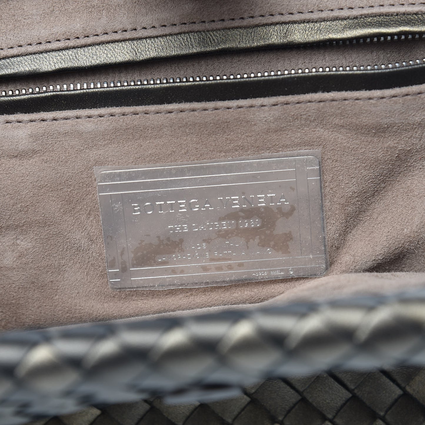Nappa Intrecciato The Lauren 1980 Clutch Dark Bronze