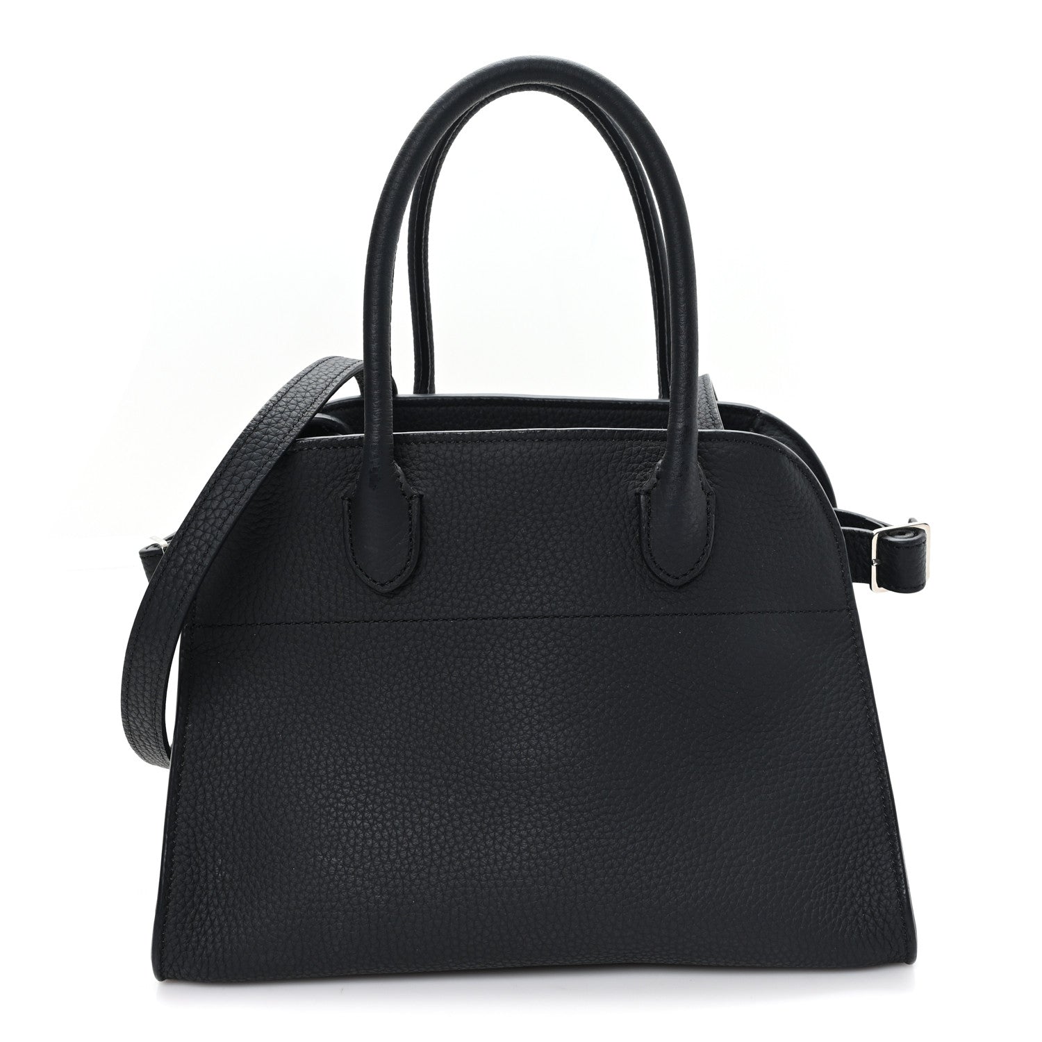 The Row Grained Calfskin Soft Margaux 10 Bag Black Black 1 of 9