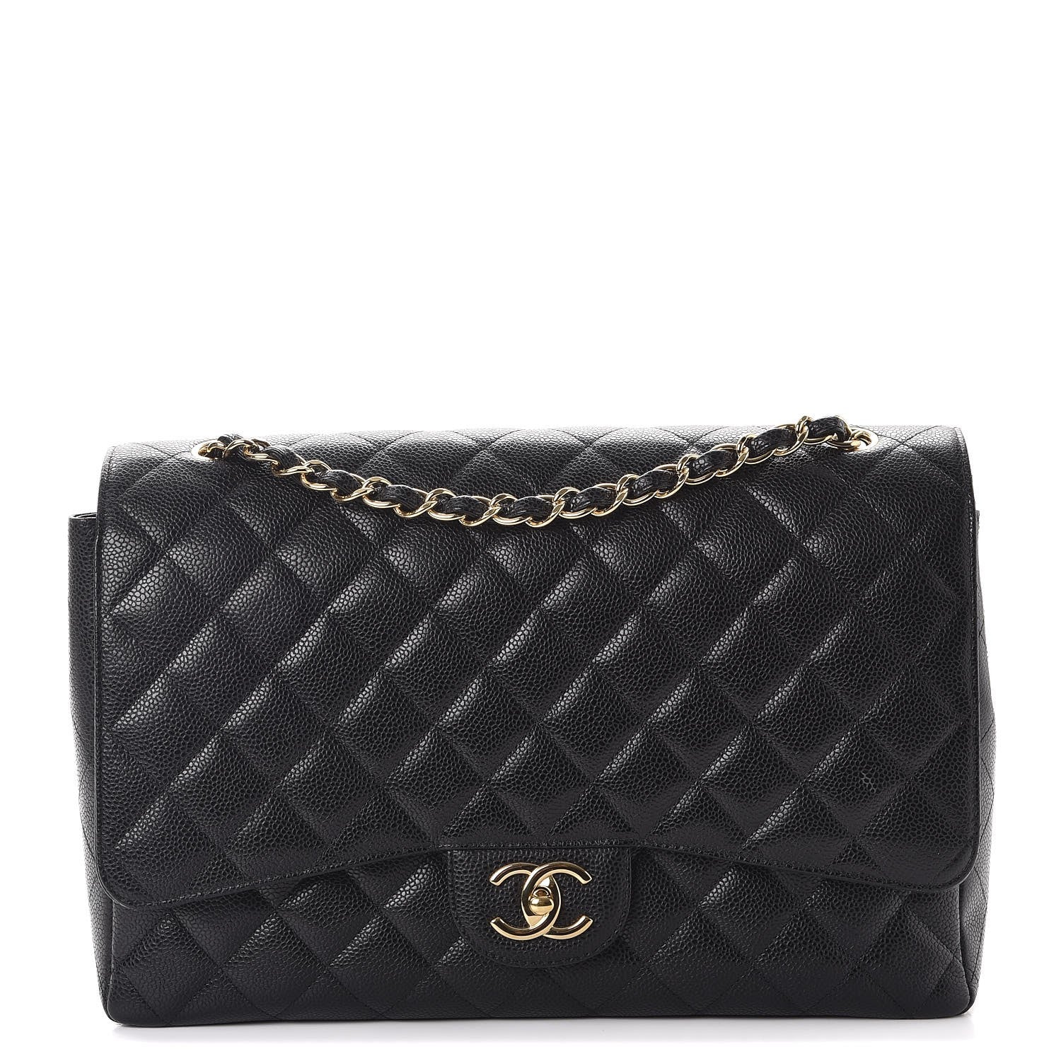 Chanel Caviar Quilted Maxi Double Flap Black 1 of 15