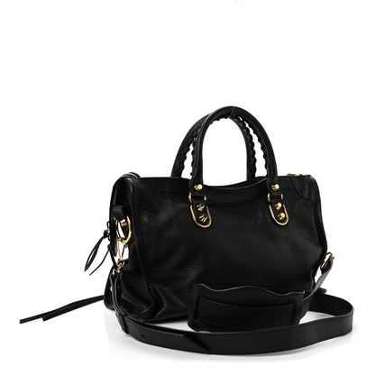 Balenciaga Chevre Gold Metallic Edge Hardware S City Black 4 of 10