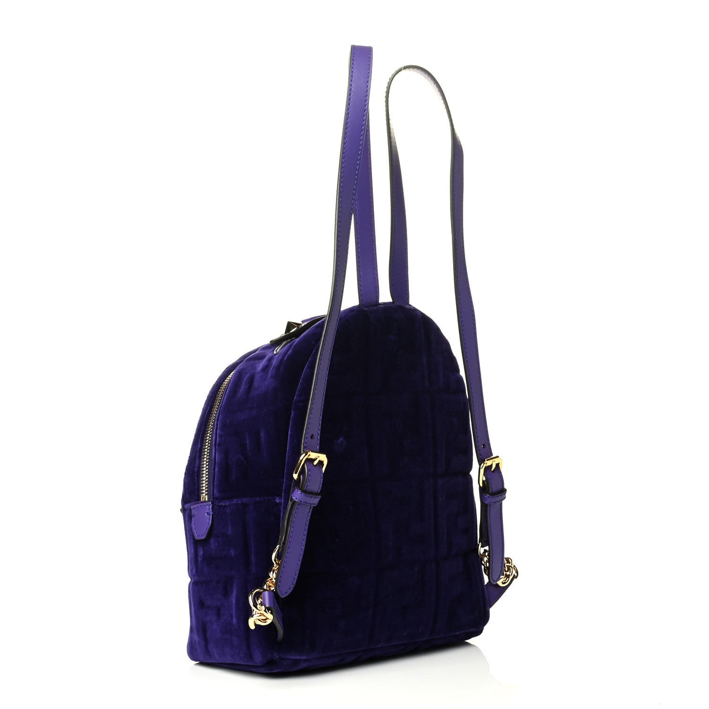 Velvet Vitello Century FF Embossed Mini Backpack Viola Plus
