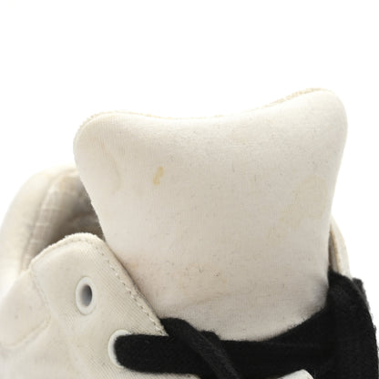Chanel Nylon Suede Calfskin Womens CC Sneakers 39.5 White Black 9 of 9