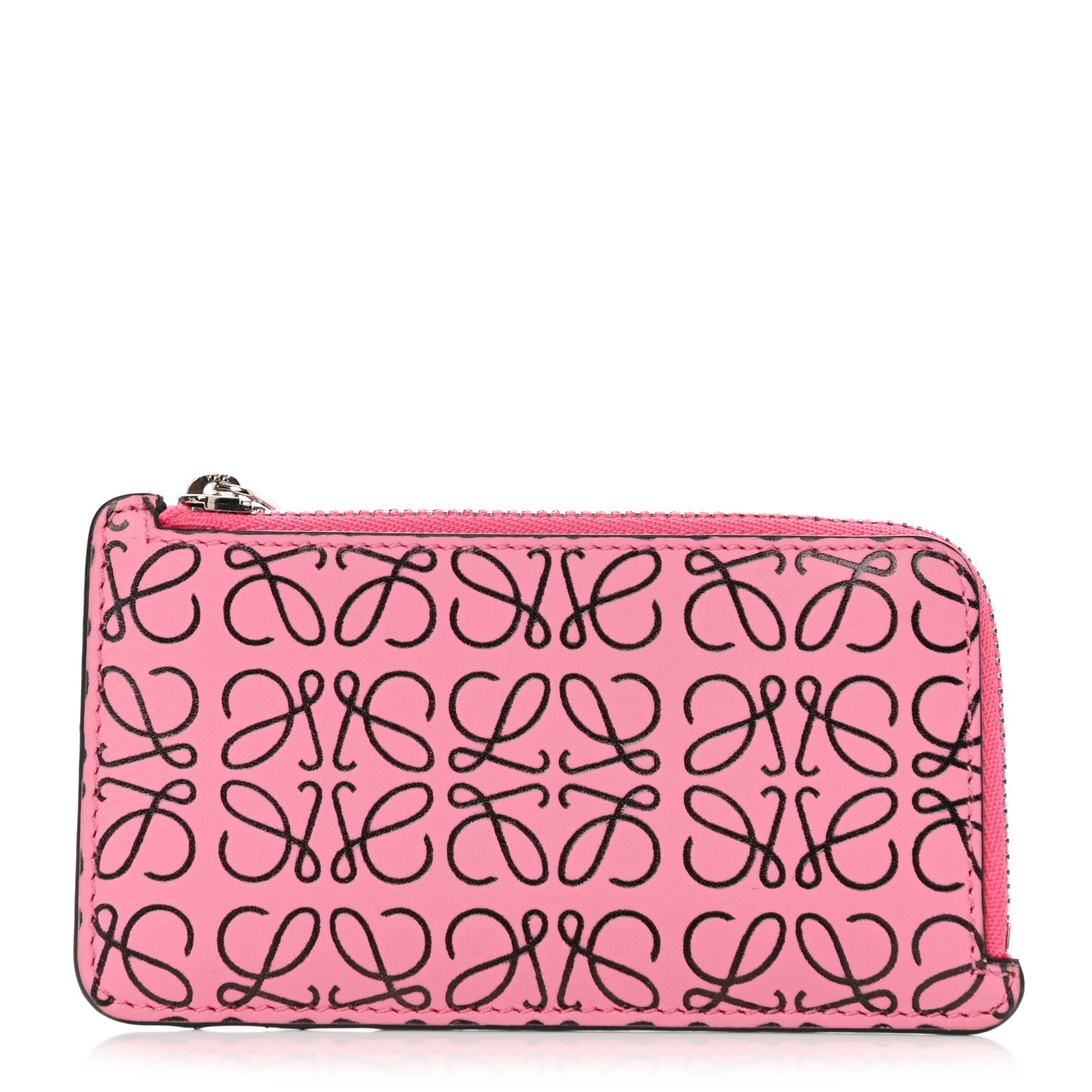 Loewe Calfskin Anagram Coin Card Holder Wild Rose 1 of 7