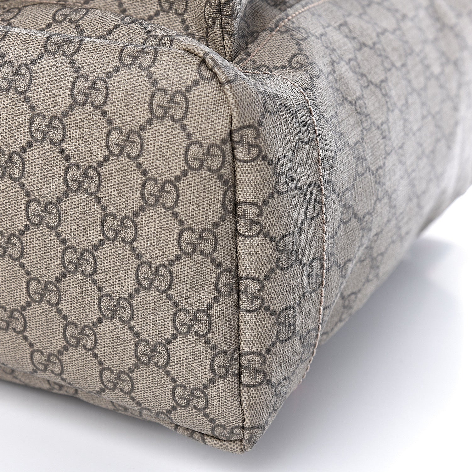 Gucci Soft GG Supreme Monogram Neo Vintage Double Buckle Backpack Beige New Acero Crop 10 of 10