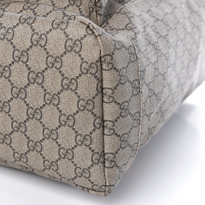 Gucci Soft GG Supreme Monogram Neo Vintage Double Buckle Backpack Beige New Acero Crop 10 of 10