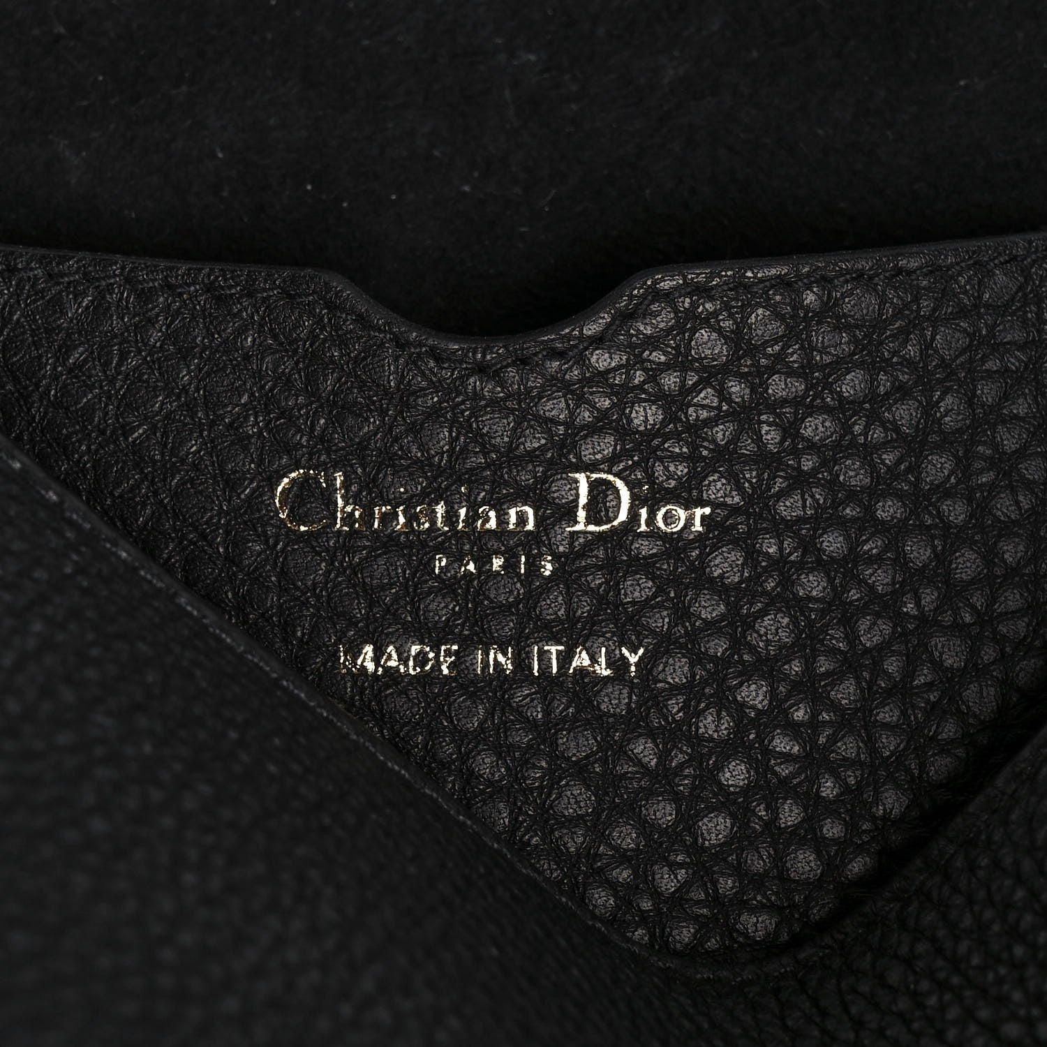 Christian Dior Grained Calfskin Medium Bobby Flap Black 6 of 10