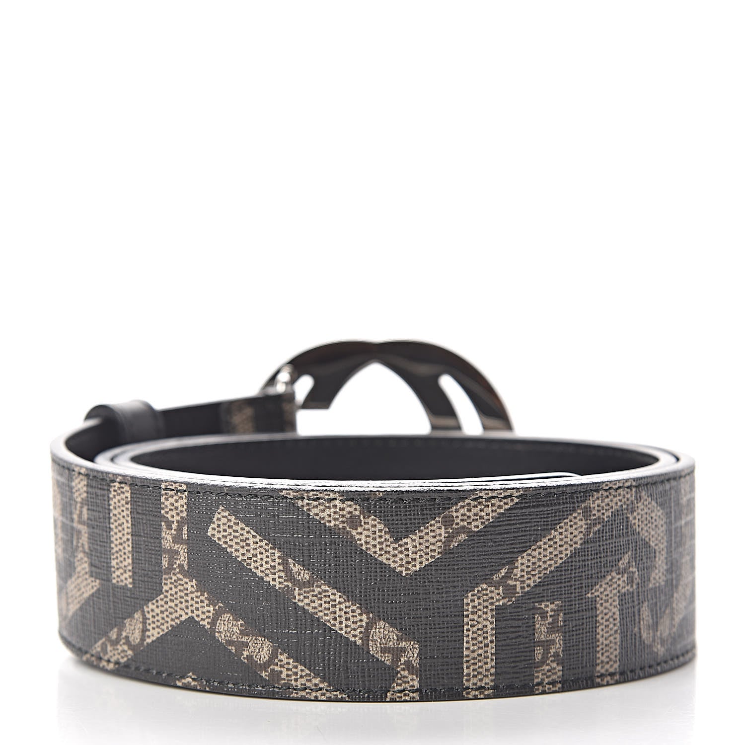 Gucci GG Supreme Monogram Caleido Interlocking G Belt 85 34 Dark Brown 3 of 6