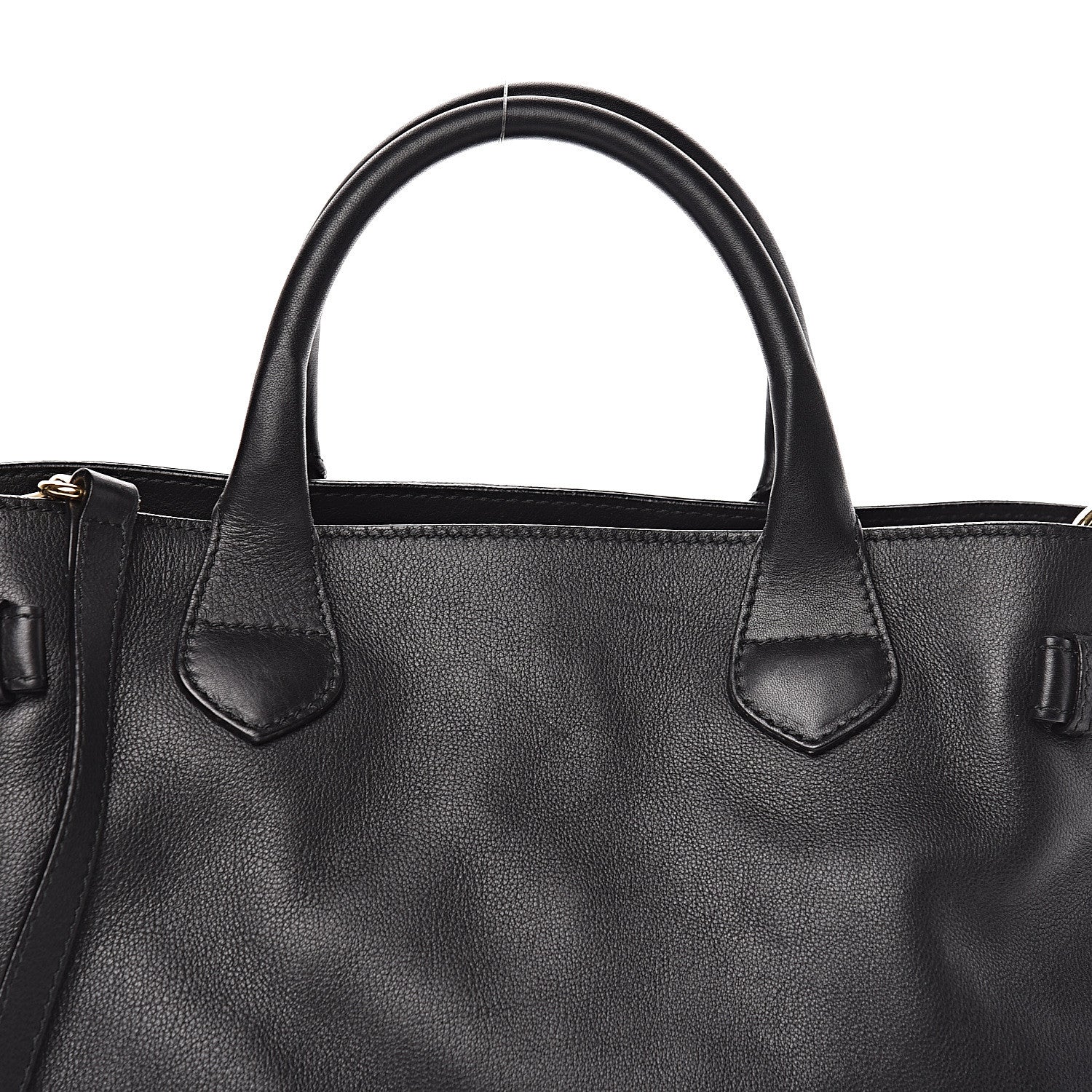 Burberry Smooth Calfskin Medium Banner Tote Black 10 of 10