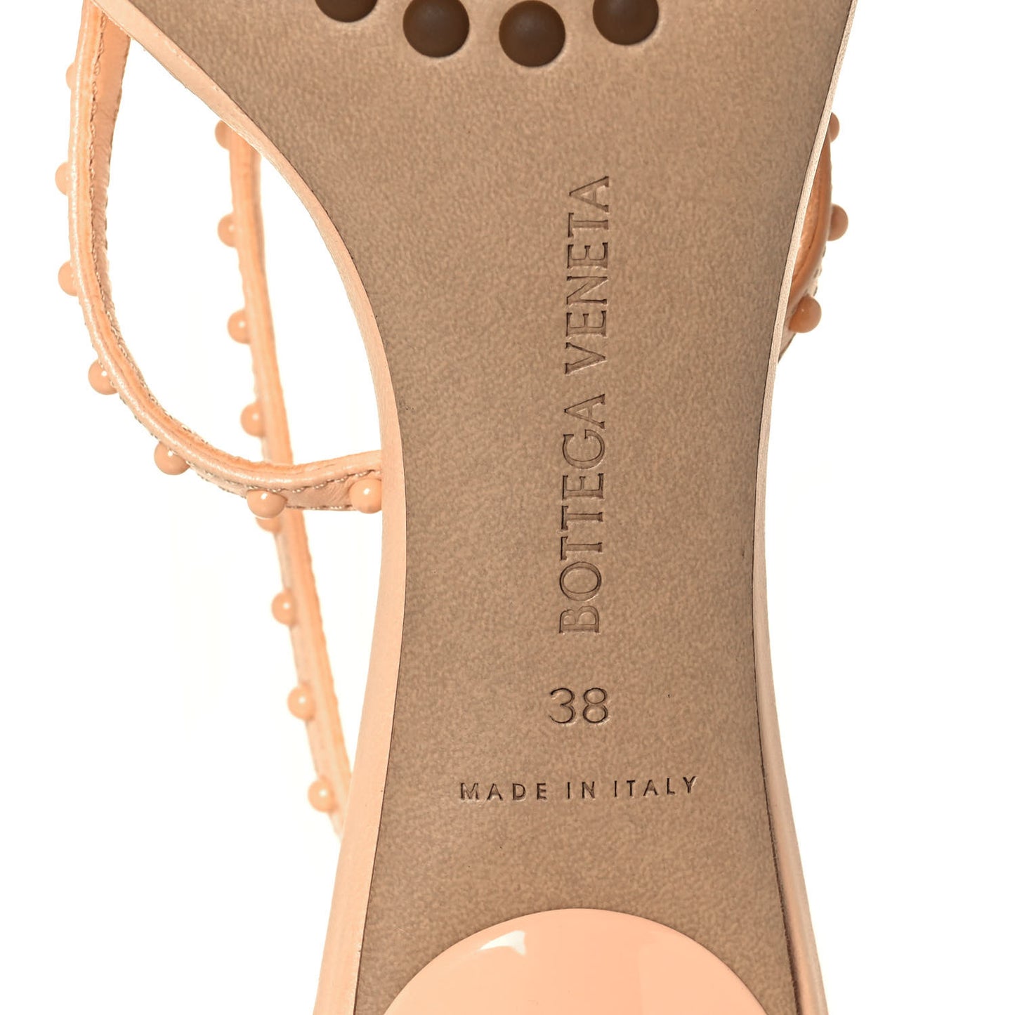 Lambskin Lagoon Bubble 55mm Sandals 38 Macaroon