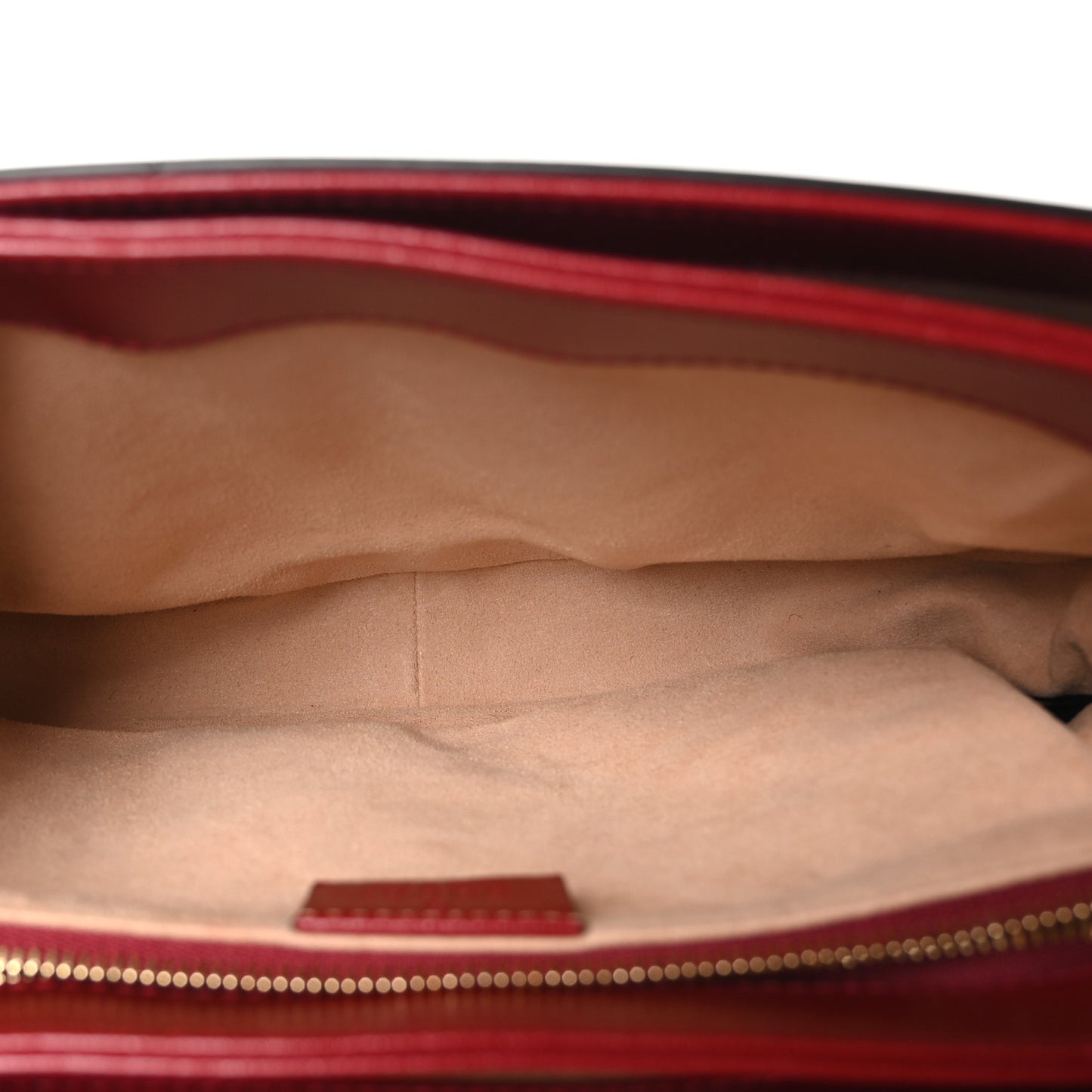 GG Supreme Monogram Azalea Calfskin Horsebit 1955 Shoulder Bag Beige Ebony New Cherry Red
