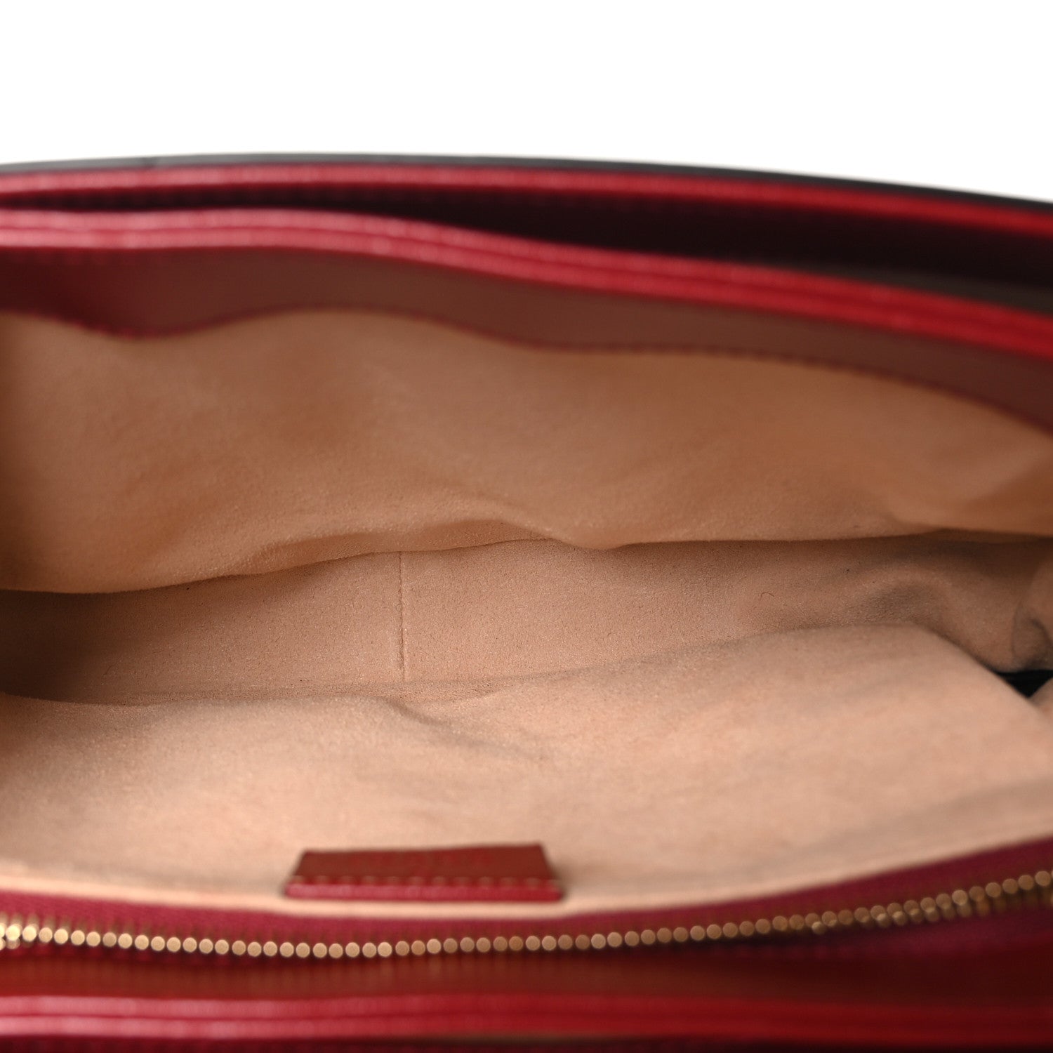 Gucci GG Supreme Monogram Azalea Calfskin Horsebit 1955 Shoulder Bag Beige Ebony New Cherry Red 5 of 13