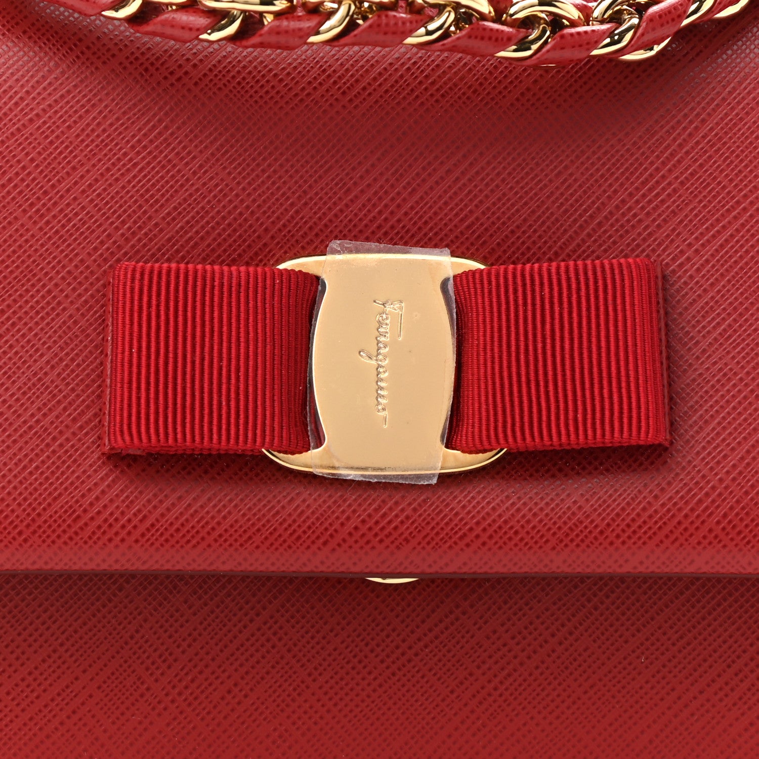 Salvatore Ferragamo Printed Calfskin Ginny Crossbody Bag Rosso 10 of 11