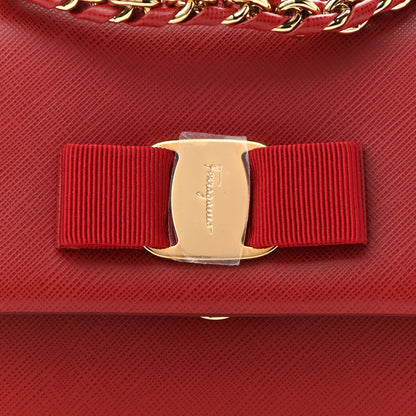 Salvatore Ferragamo Printed Calfskin Ginny Crossbody Bag Rosso 10 of 11