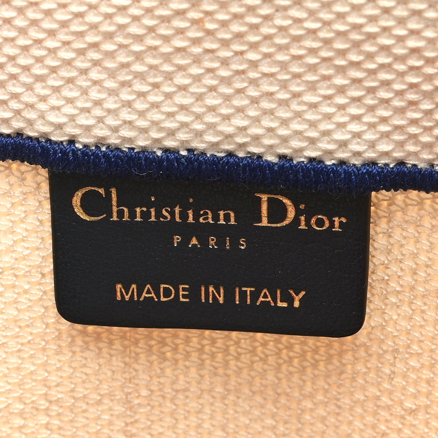 Christian Dior Canvas Embroidered Vertical Book Tote White 6 of 10