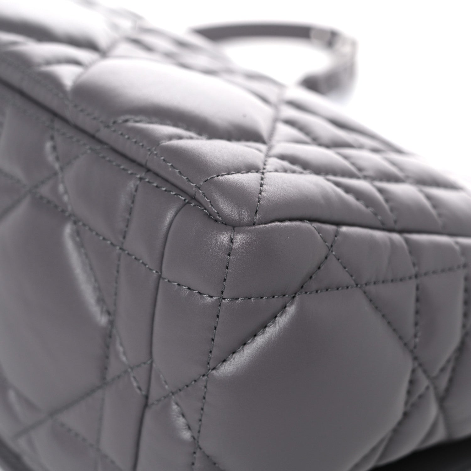 Christian Dior Calfskin Macrocannage Medium Caro Bag Iron Grey 11 of 14