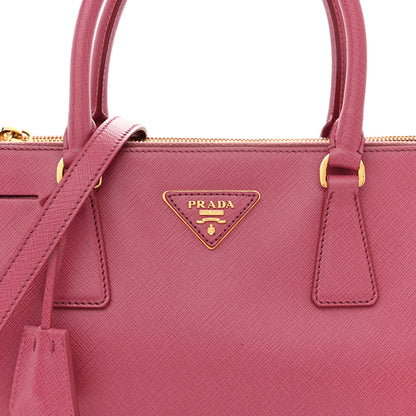 Prada Saffiano Small Galleria Double Zip Tote Peonia 5 of 16