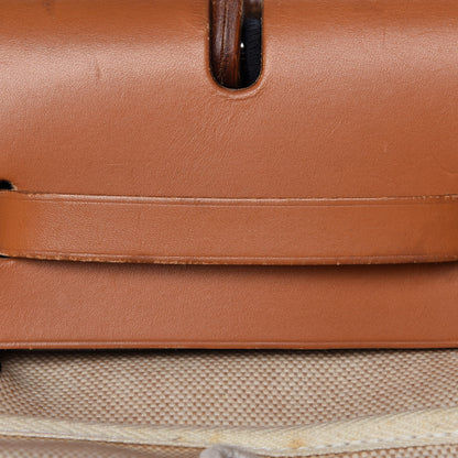 Hermes Toile Vache Calfskin Herbag 30 PM Black Natural 22 of 34