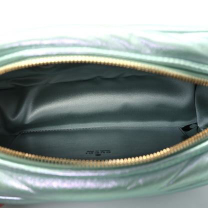 Gucci Iridescent Nappa Chevron Matelasse Small GG Marmont Chain Shoulder Bag Iridescent Salvy Green 5 of 10