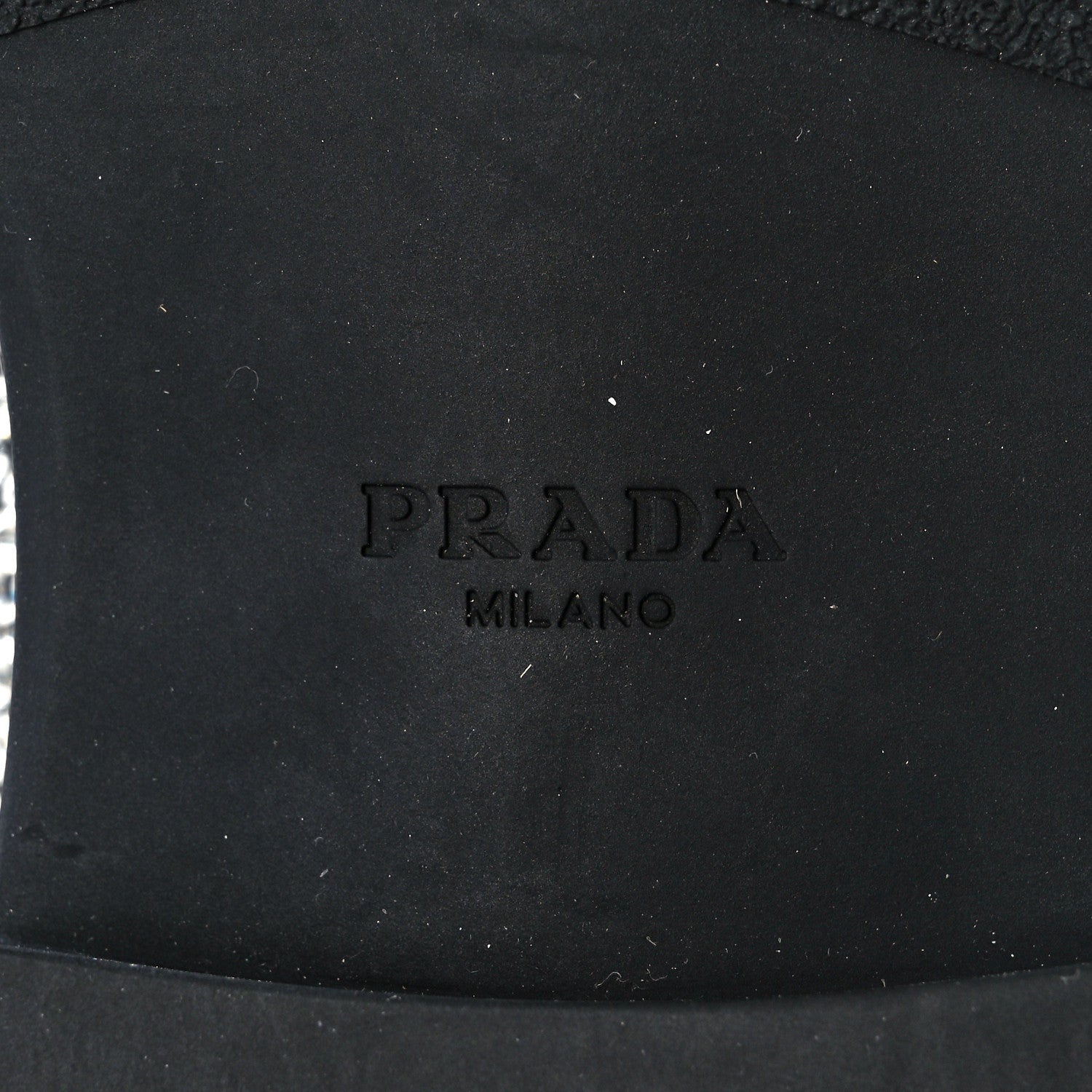 Prada Satin Crystal Metal Triangle Logo Mens Loafers 7 Crystal 6 of 7