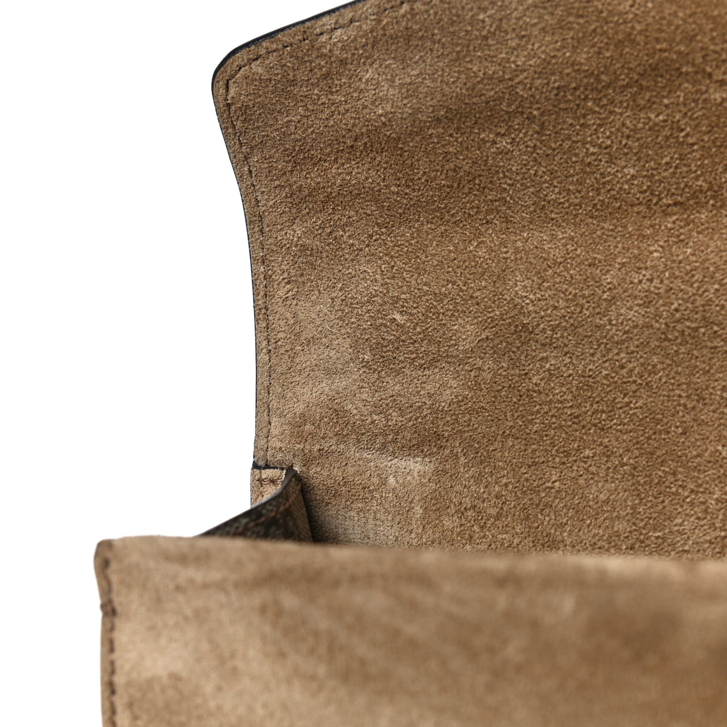 GG Supreme Monogram Suede Crystal Small Dionysus Shoulder Bag Beige Ebony Taupe