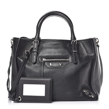 Balenciaga Grained Calfskin Papier Mini A4 Zip Around Tote Black 1 of 15