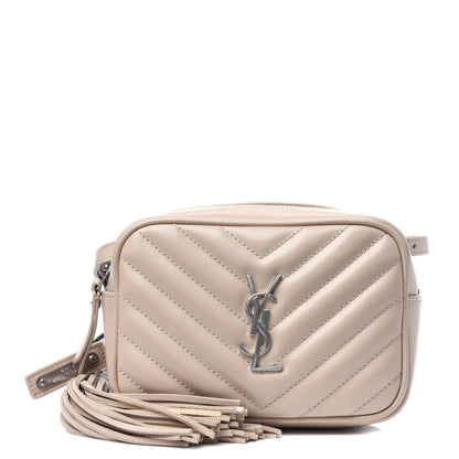 Saint Laurent Calfskin Matelasse Monogram Lou Belt Bag Nude Powder 2 of 25