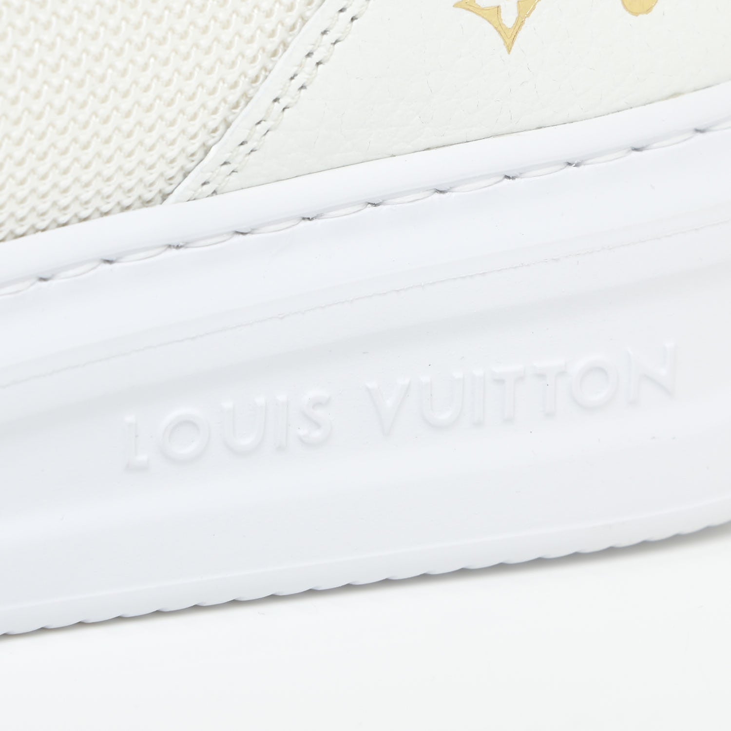Louis Vuitton Calfskin Mongram Beverly Hills Sneakers 7.5 White Blue 12 of 12