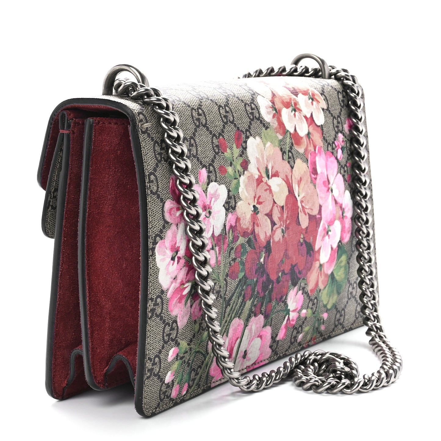 GG Supreme Monogram Blooms Small Dionysus Shoulder Bag Beige Multicolor Dry Rose