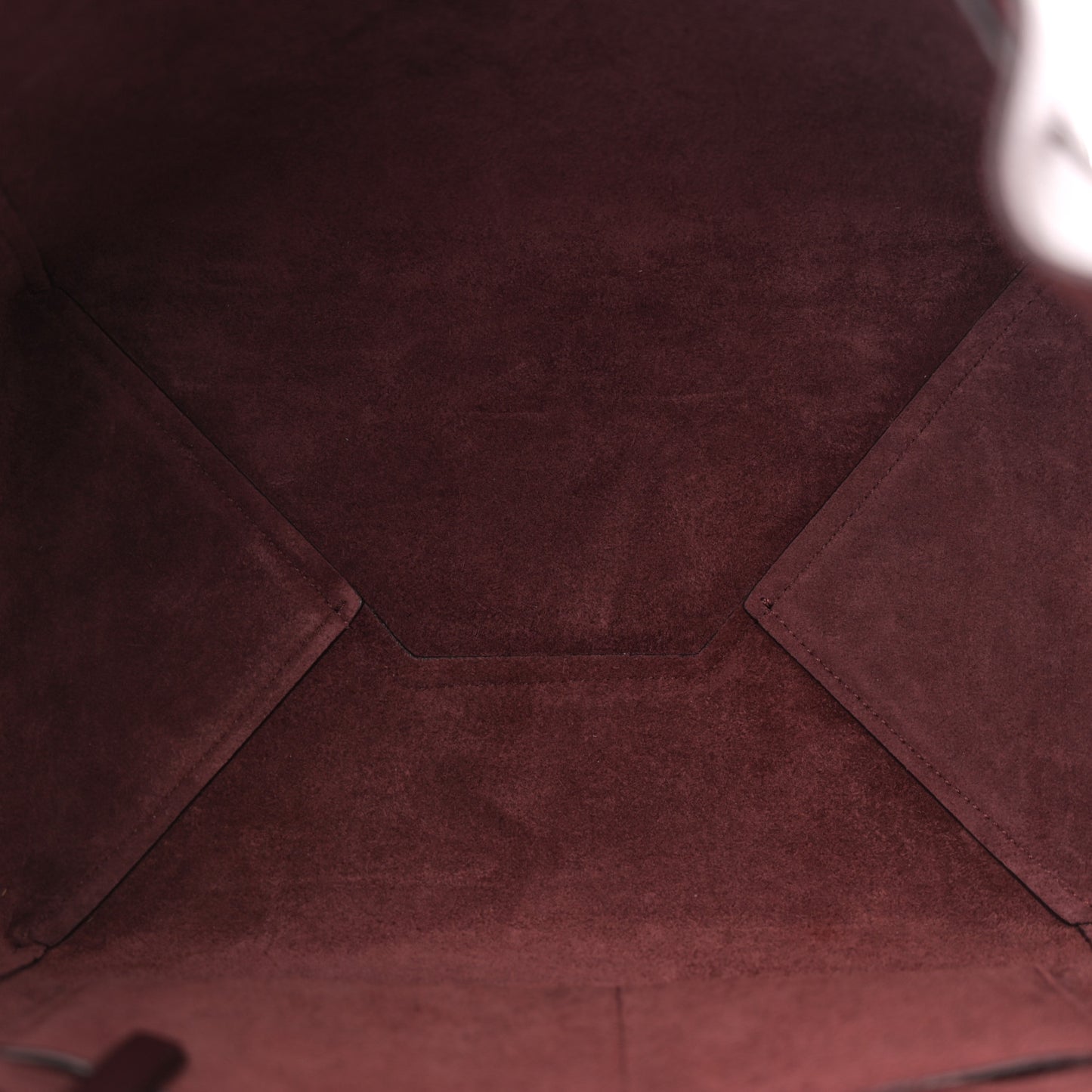 Soft Grained Calfskin Small Belt Cabas Phantom Burgundy