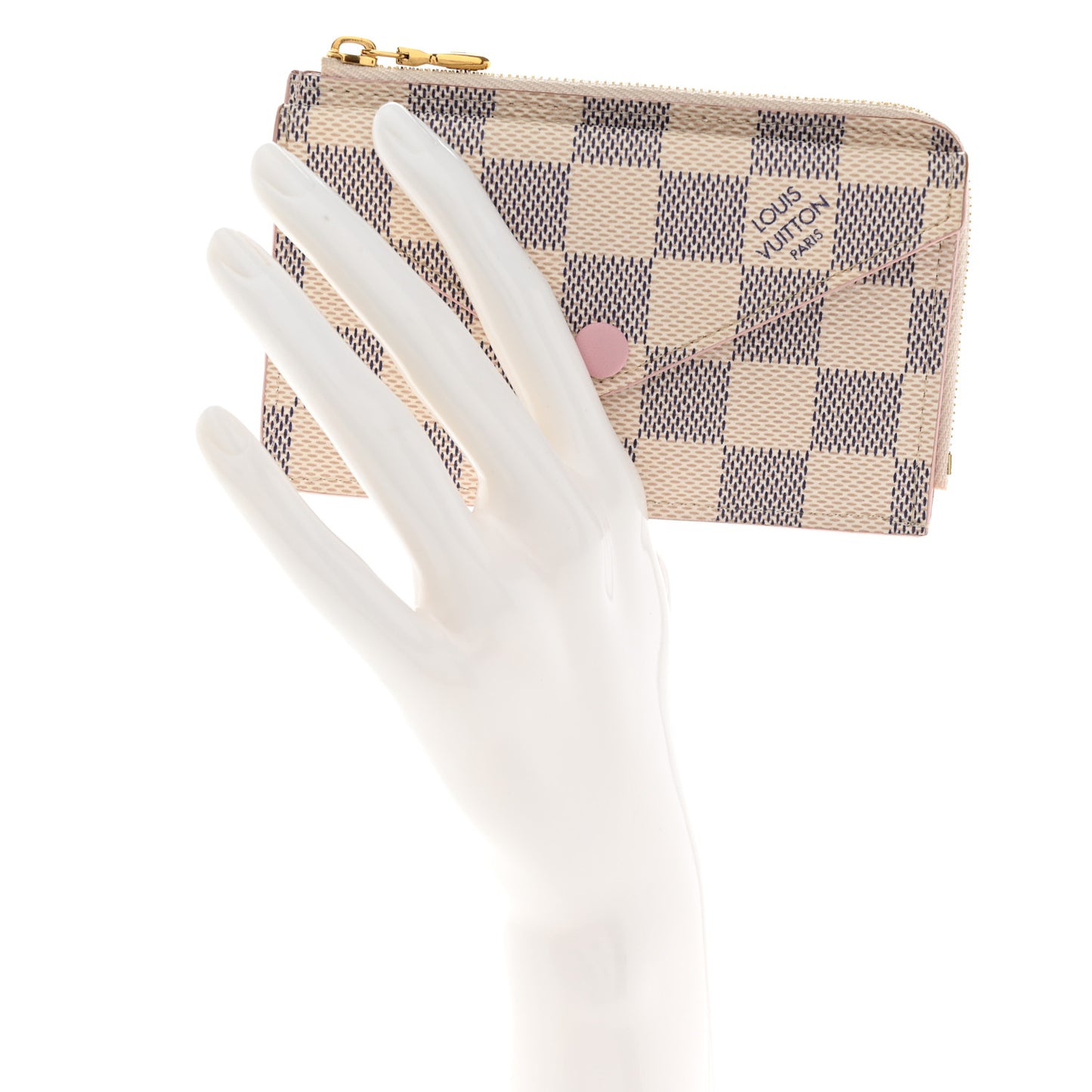 Damier Azur Recto Verso Card Holder Rose Ballerine